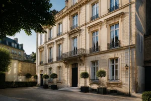 Façade d'une maison bourgeoise parisienne illustrant le patrimoine immobilier déclaré à la HATVP